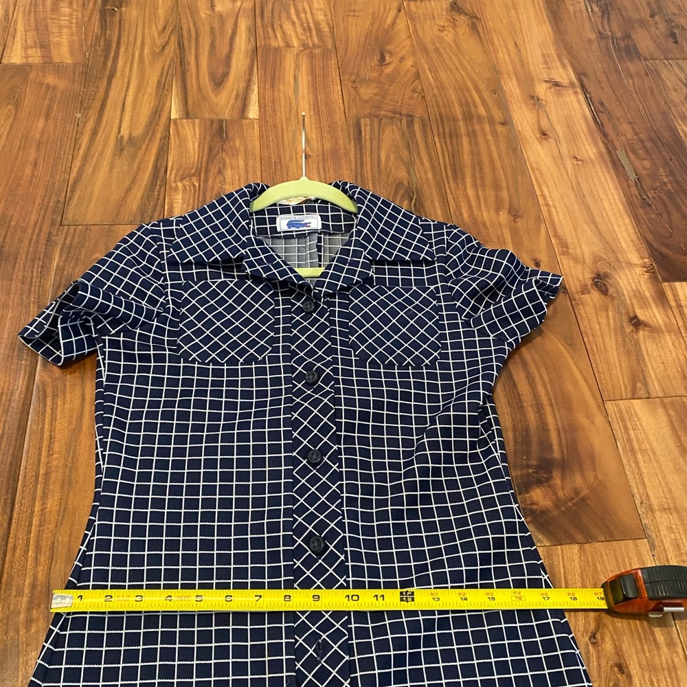VINTAGE 1970's Lacoste TENNIS MINI DRESS Small Navy- Rare! - Picture 7 of 8